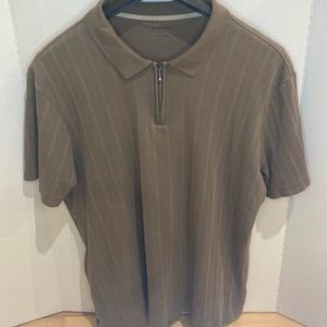 Brown Alfani 1/4 zip Polo